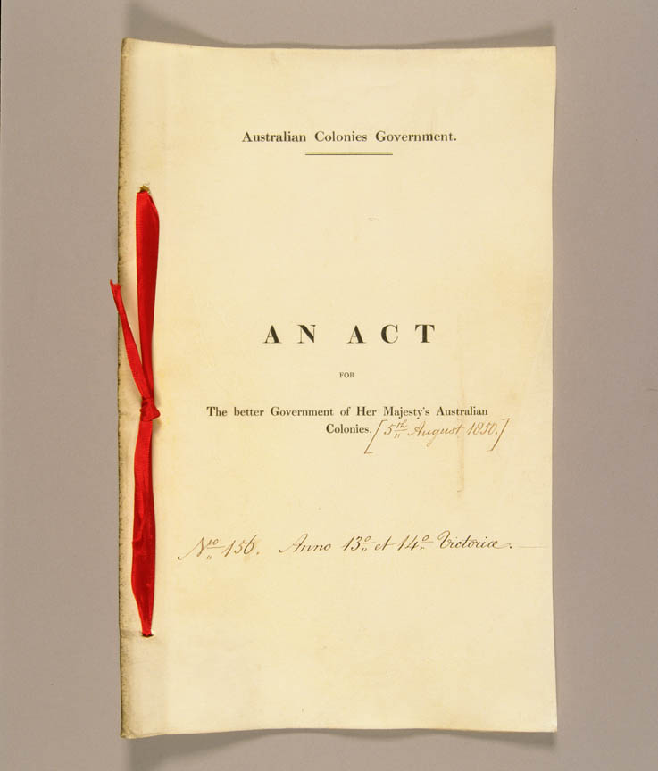 Australian Constitutions Act 1850 (UK), cover