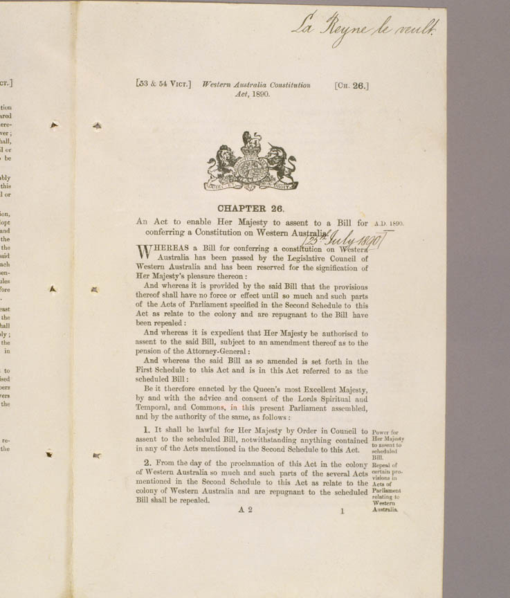 Constitution Act 1890 (UK), p1