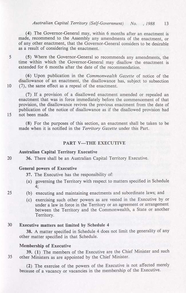 Australian Capital Territory (Self-Government) Act 1988 (Cth), p13