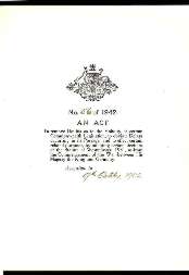 Statute of Westminster Adoption Act 1942 (Cth), cover