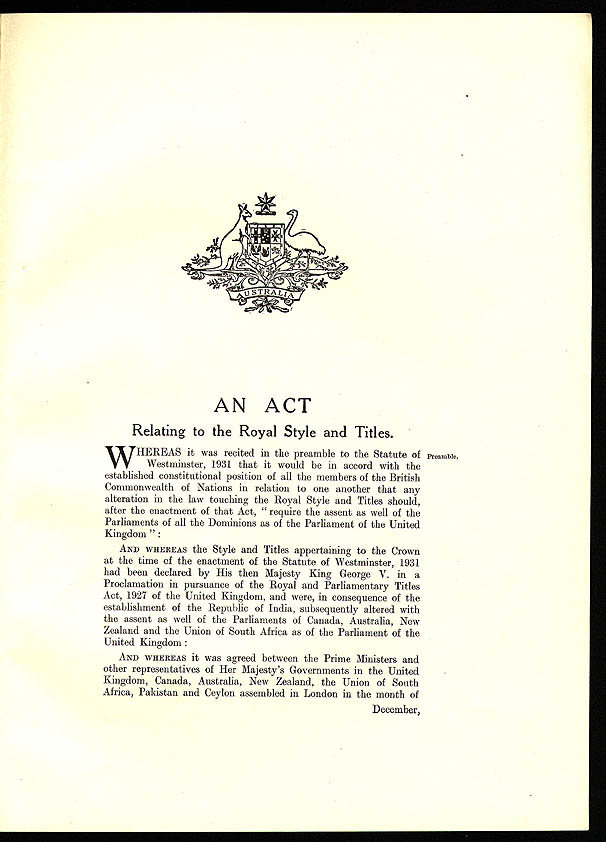 Royal Style and Titles Act 1953 (Cth), p1