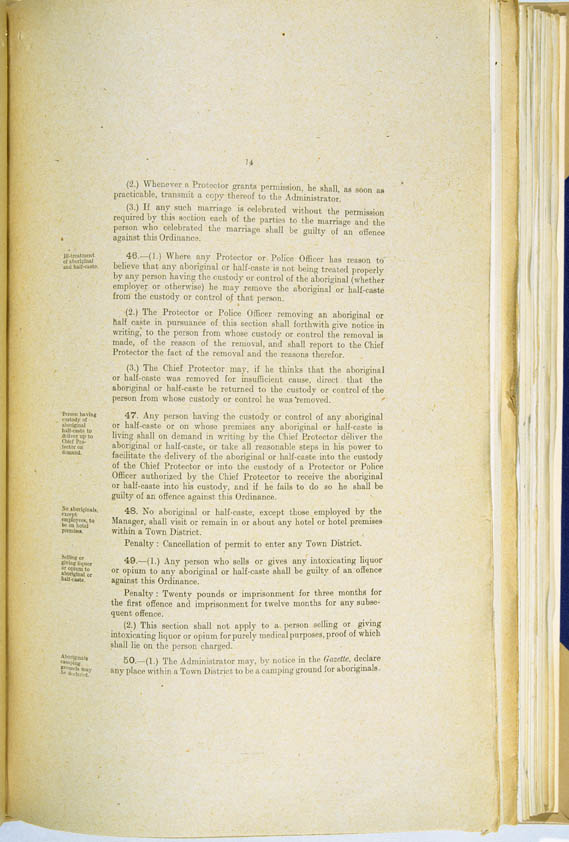 Aboriginals Ordinance No. 9 of 1918 (Cth), p14