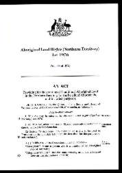 Aboriginal Land Rights (Northern Territory) Act 1976 (Cth), p1