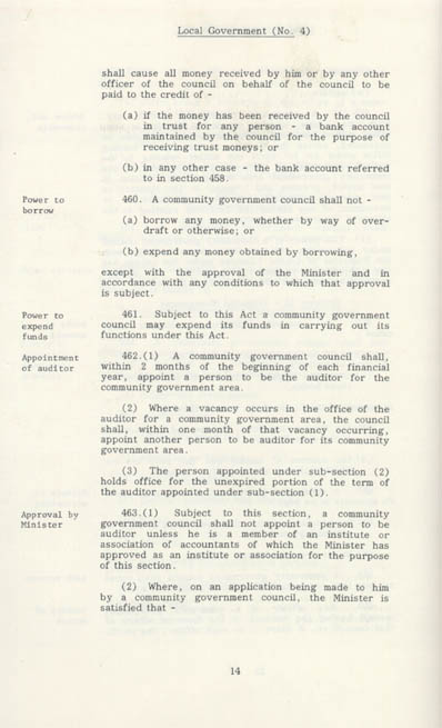 Local Government Act 1978 (NT), p14