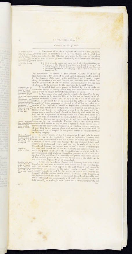 Constitution Act 1867 (Qld), p4