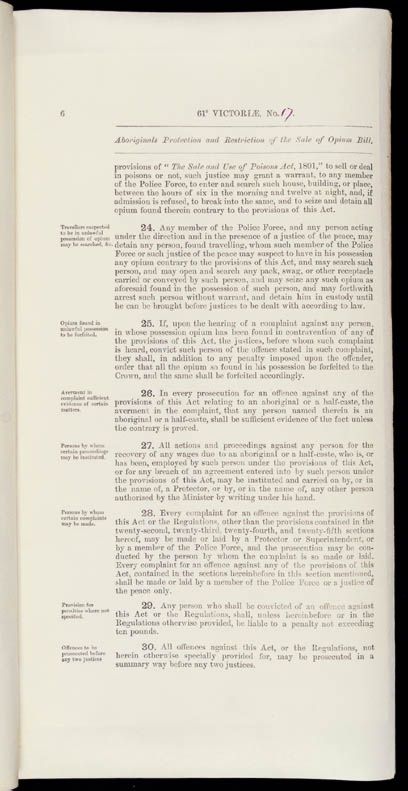 Aboriginals Protection and Restriction of the Sale of Opium Act 1897 (Qld), p6