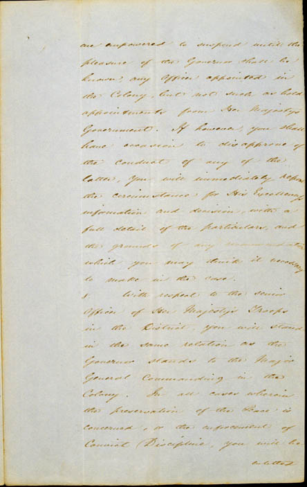 Governor La Trobe's Instructions, 11 September 1839 (NSW), p5