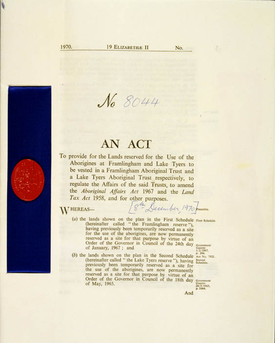Aboriginal Lands Act 1970 (Vic), p1