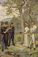 Painting by George Pitt Morrison entitled 'The Foundation of Perth'.